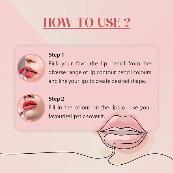 Matt Look Colorite Lip Contour, Lighweight Application, Dreamy purple-22 0.9 gm - Lip Liners