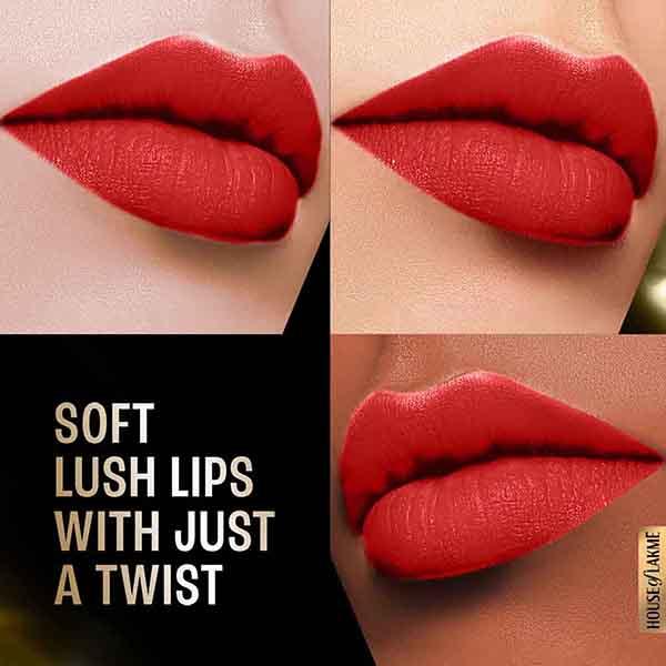 Lakme Forever Matte Lipstick, Made With French Rose Oil Extracts, Red Blaze, 4.5 gm - Lipsticks