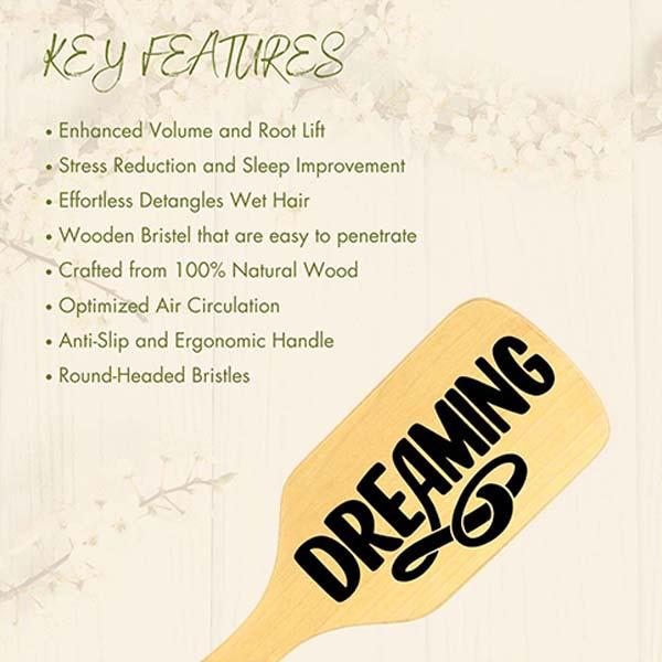 Allure Personalised Paddle Hair Brush Dreaming Print 1's - Hair Brushes
