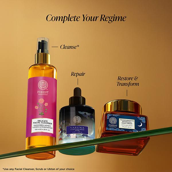 Forest Essentials Transformative Soundarya Night Cream With 24K Gold Cream for Dry Skin 12 gm - Night Cream