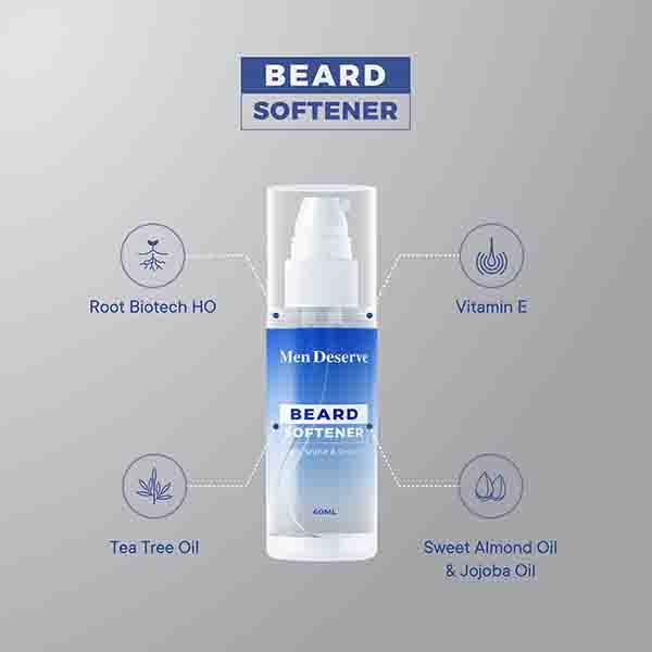 Men Deserve Beard Softener Soft, Shine & Growth 60ml - Beard Serum
