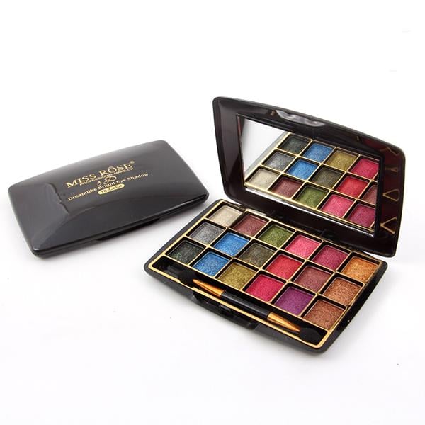 Miss Rose 18 Color Metallic Eyeshadow Palette 7001 - 402 M02 20 gm - Face Palettes