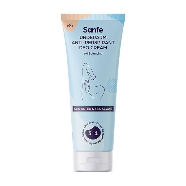 Netmeds | Sanfe Underarm Anti-Perspirant Deo Cream - Sea Aster & Sea Algae 60 gm