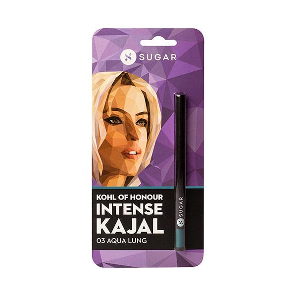 Netmeds | SUGAR Cosmetics Kohl Of Honour Intense Kajal - 03 Aqua Lung (Single Blister) 0.3gm