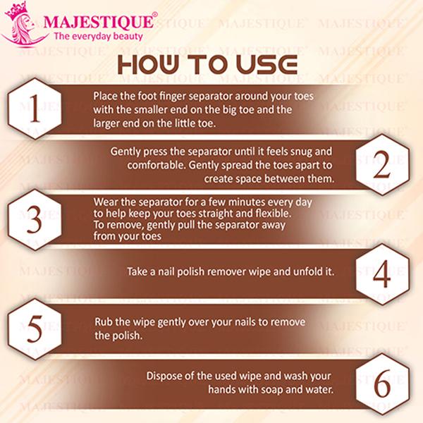 Majestique Nail Polish Remover & Toe Separator Set, Nail Care Package 4's - Nail Care