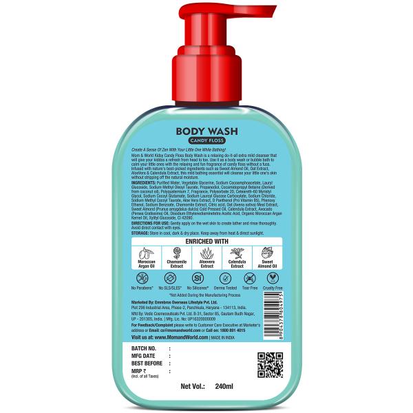 Mom & World Kidsy Body Wash - Candy Floss 240 ml - Baby Body Wash