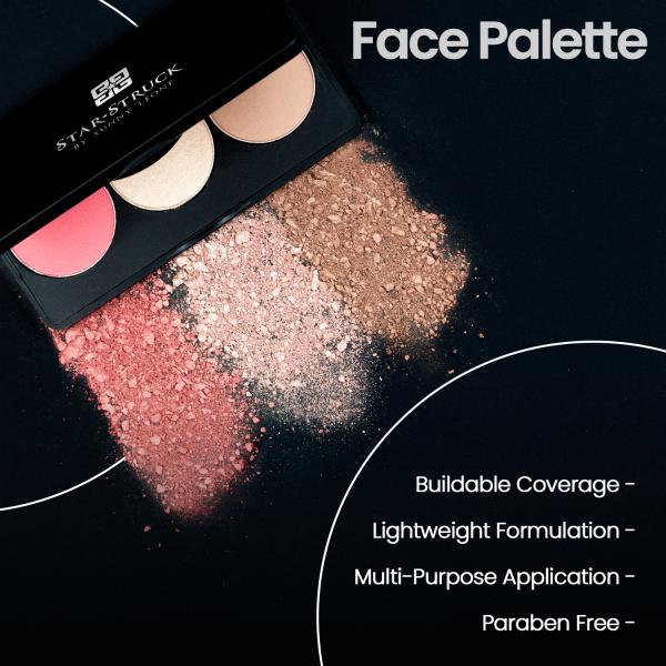 Star Struck By Sunny Leone Face Palette - Pink-ish 12 g - Face Palettes