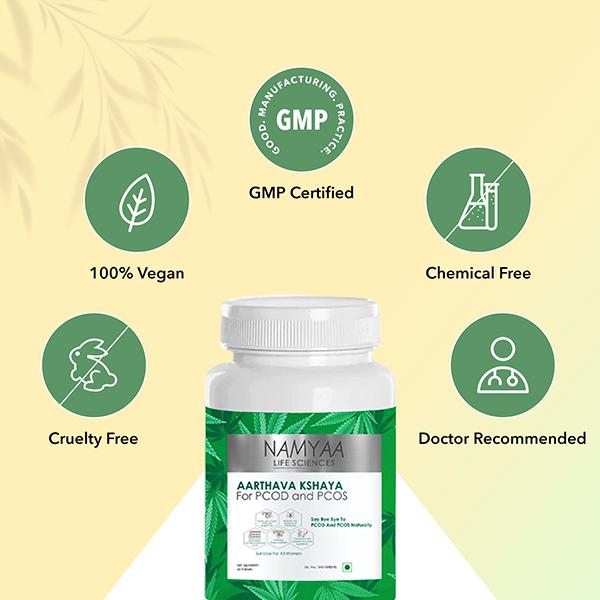 Namyaa Aarthava Kshaya- For PCOD and PCOS- Pack of Tablets 60's - Others