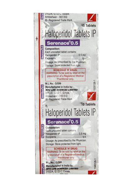 Serenace 0.5mg Tablet 10'S - Psychosis-Ans