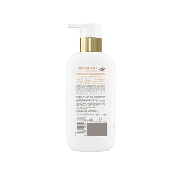 Dove 3% Brightening Serum + Vitamin C Glow Recharge Serum Body Wash, 300 ml - Shower Gels & Body Wash