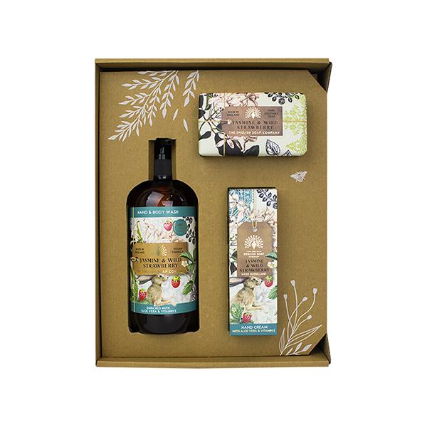 The English Soap Company - Anniversary Jasmine & Wild Strawberry Hand & Body Gift Set 1's - Shower Gels & Body Wash