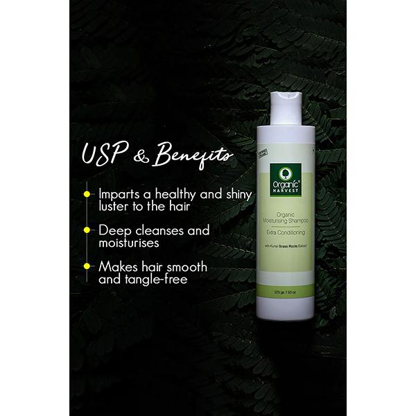 Organic Harvest Organic Extra Conditioning Moisturising Shampoo 225 gm - Shampoos