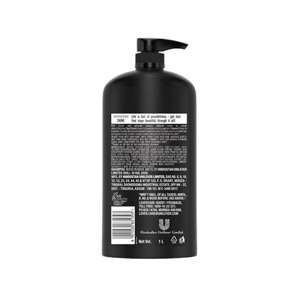 Sunsilk Stunning Black Shine Shampoo with A mla + Oil, Pearl Protein & Vitamin E 1000 ml - Shampoos