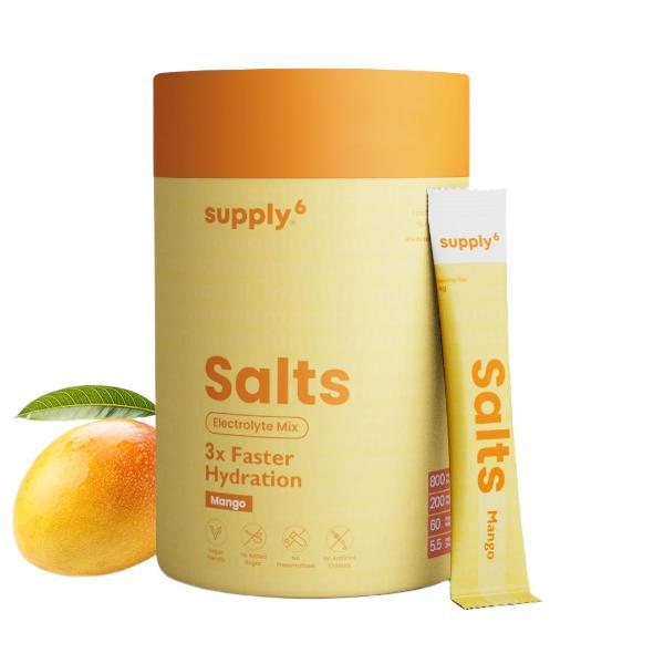 Supply6 Salts Electrolyte Mix Mango Flavoured (Pack of 18 x 4 gm)