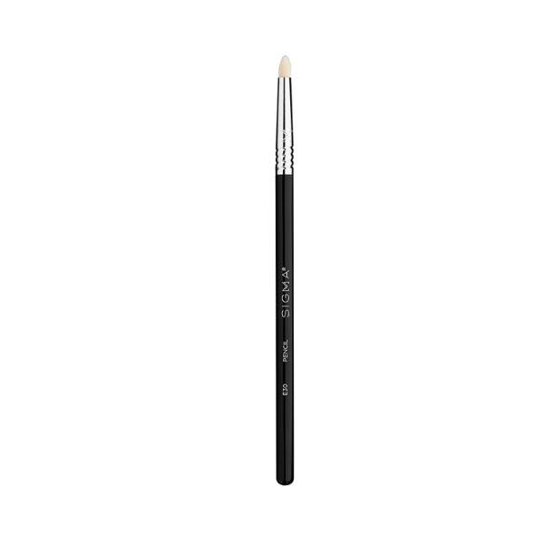 Netmeds | Sigma Beauty E30 Pencil Brush - Black/Chrome 1's