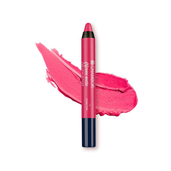 Netmeds | Chambor Extreme Matte Les Meringues Long Wear Lip Colour with Hyaluronic Acid Hottie Pink 13 2.8 g