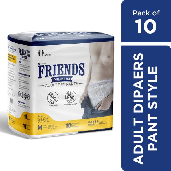 Netmeds | Friends Adult Diaper Pants-Premium (M-L) 10's