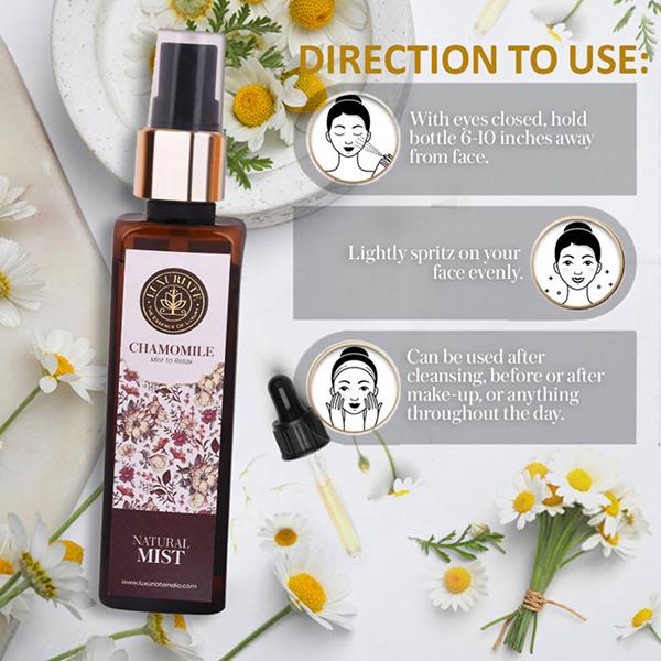 Luxuriate Pure and Natural Body Face Chamomile Mist Spray 100 ml - Perfumes (Edt/Edp)