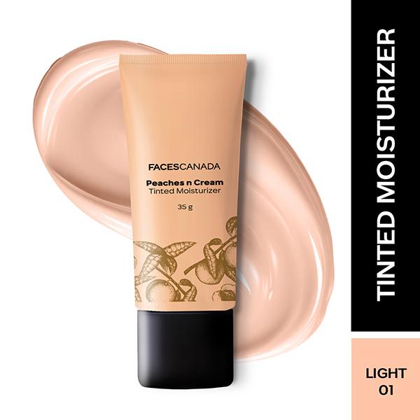 Faces Canada Peaches N Cream Tinted Moisturizer - Light 01, 35gm - Face Moisturizers