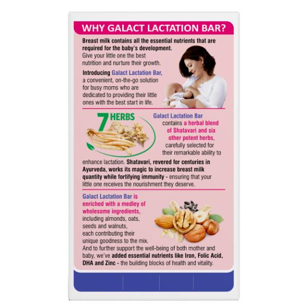 Galact Plus Lactation Bar - Nuts & Seeds (Pack of 15 x 20 g) - Nutritional Supplements