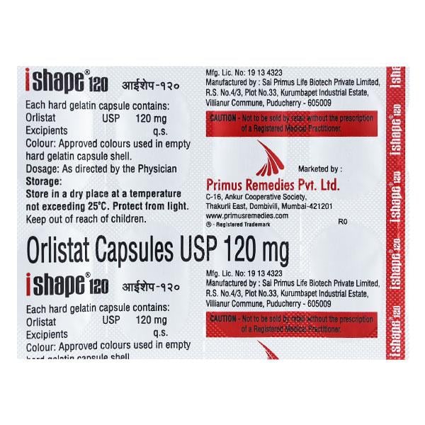 Ishape 120mg Capsule 10'S - Obesity