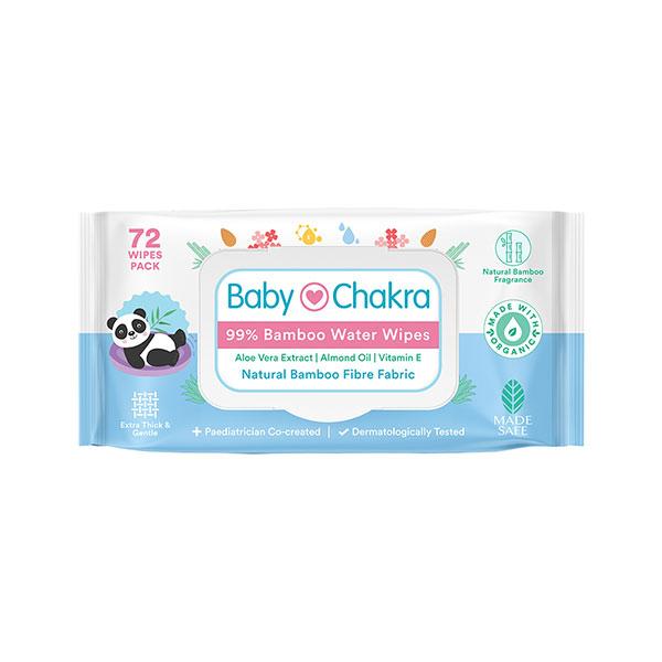 Netmeds | BabyChakra 99% Bamboo water wipes 72's