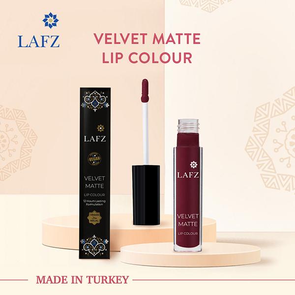 Lafz Transfer Proof & Smudge Proof Velvet Matte Lip Colour, Plum Power 5.5 ml