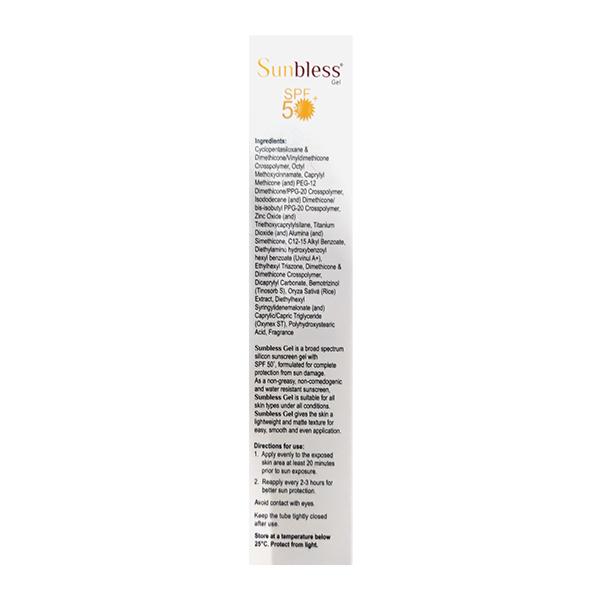 SUNBLESS SPF 50+ PA+++ SILICON SUNSCREEN MATTE FINISH Gel 30g - Sunscreen Preparations-Emo