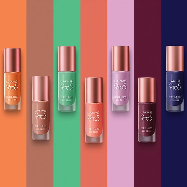 Lakme 9To5 Primer + Gloss Nail Colour Peach Puff 6 Ml - Nail Polish