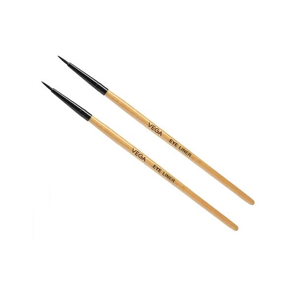 Netmeds | Vega Eye Liner Makeup Brush, Wooden Color 2's