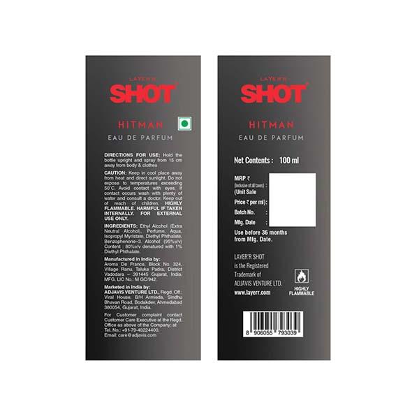 Layers Shot Hitman Parfum 100 ml - Men Perfumes (Edt/Edp)