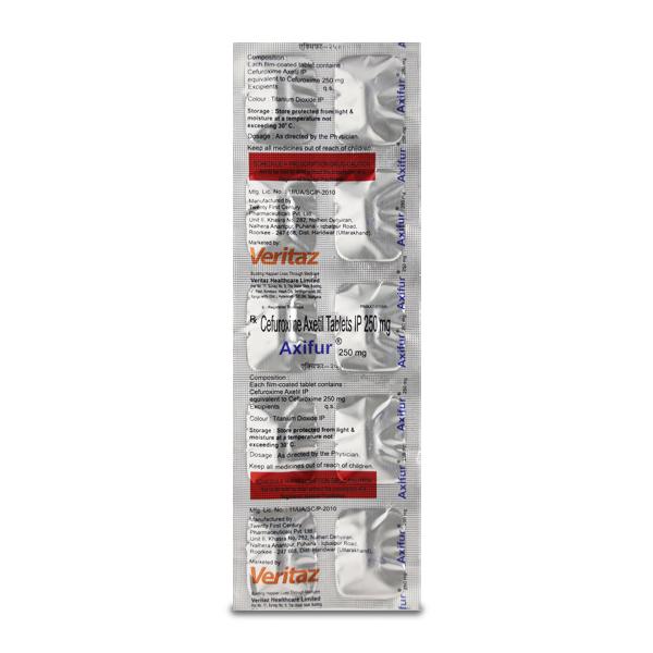 Axifur 250mg Tablet 10'S - Bacterial Infections-Cep