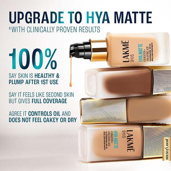Lakme 9to5 Hya Matte Foundation + Hyaluronic Acid Warm Light 25 ml - Foundation