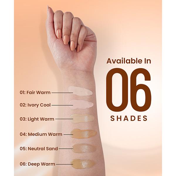 Swiss Beauty Matte Maxx Cover Foundation, 24- Hour Stay, with Hyaluronic Acid & Vitamin E, Oil-Control Formula 6 - Deep Warm 30 gm - Foundation