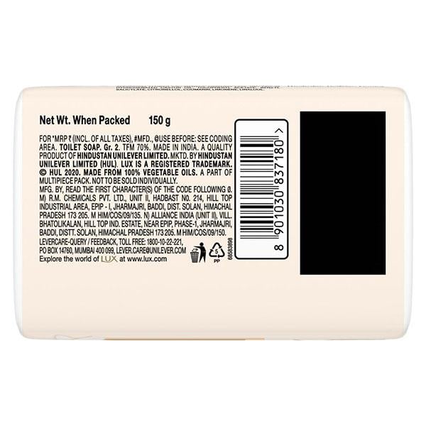 Lux Velvet Glow Jasmine & Vitamin E For Glowing Skin Beauty Soap Mega Pack (Pack of 3) 450 gm - Soaps