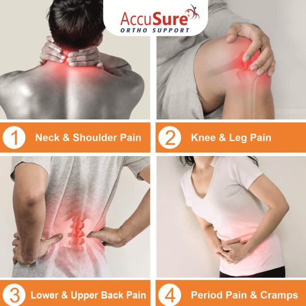 AccuSure Fabric Heating Pad - Grey (XL) 1's - Hot Pack/Ice Bag