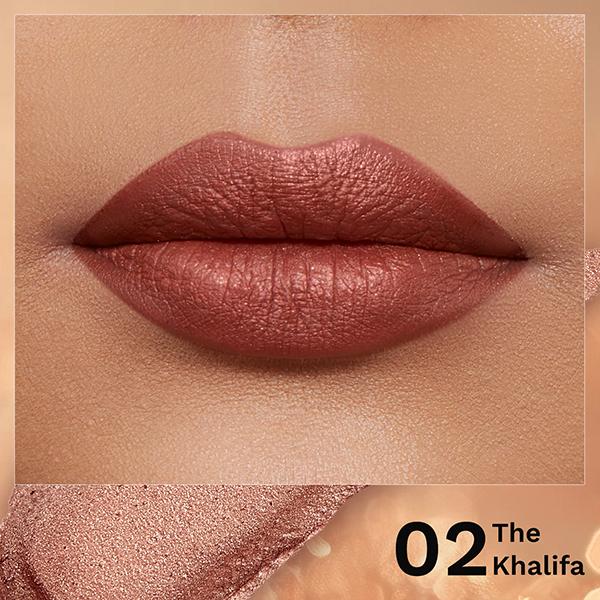 Pilgrim Glitter Lipstick The Khalifa-02 Luxurious 3-D Glitter Formula With Matte Finish Red/Orange 4.2 g - Lipsticks