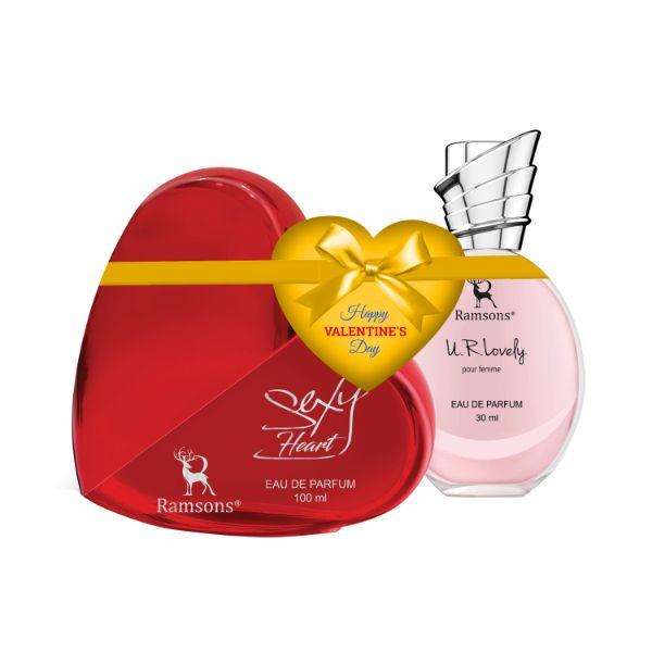 RAMSONS U R Lovely & Sexy Heart Combo 1 Eau De Parfum 100ml & 1 Eau De Parfum 30ml 2's - Perfumes (Edt/Edp)