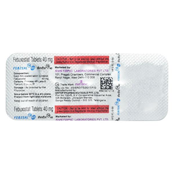 Netmeds | Febzeal 40mg Tablet 10'S