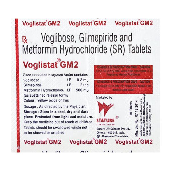 VOGLISTAT GM 2 Tablet 10's - Diabetes-Ant