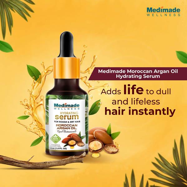 Medimade Hydrating Serum With Moroccan Argan Oil (Pack of 2) 1's - Hair Serums