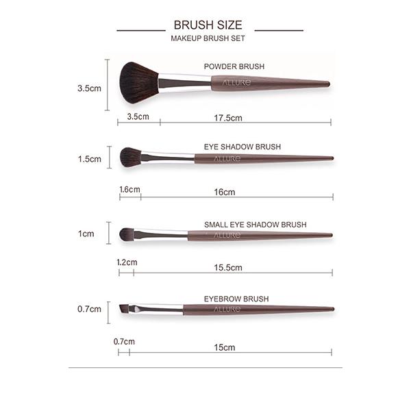 Allure Makeup Brush Choco 4's - Face Brush