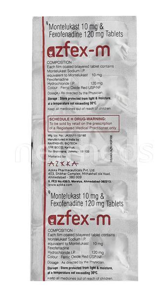 Azfex M Tablet 10'S - Asthma/COPD-Ast