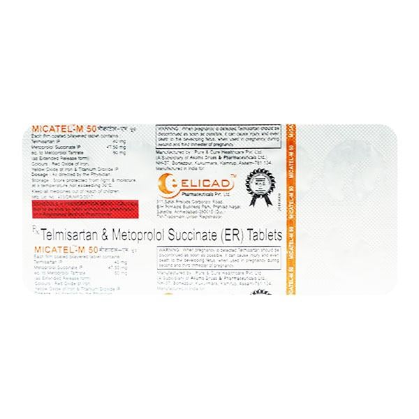 MICATEL M 50 Tablet 10's - Hypertension-Bet