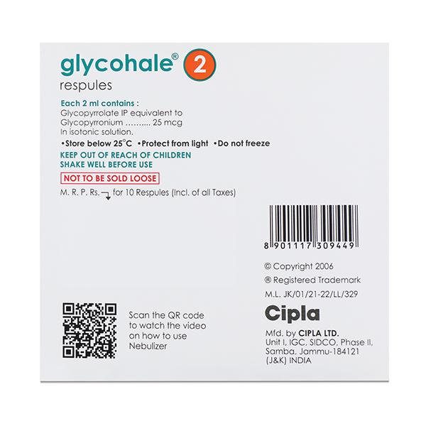 GLYCOHALE 2 Respules 10x2ml - Asthma/COPD-Ast