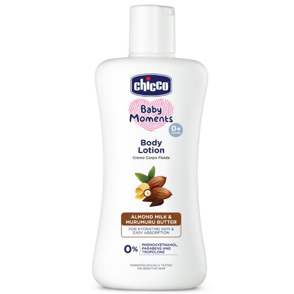 Netmeds | Chicco Baby Moments Body Lotion (0+ Months) - Almond Milk & Murumuru Butter 200 ml