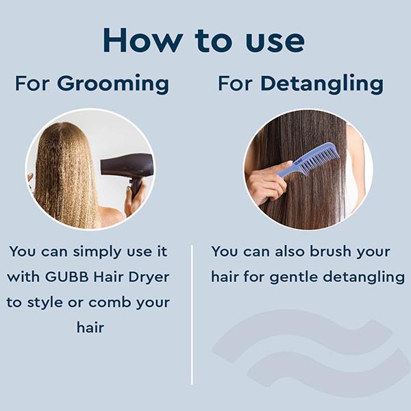 Gubb Detangling Hair Comb (Santorini Hues) Gb-Lh-025 1's - Hair Combs