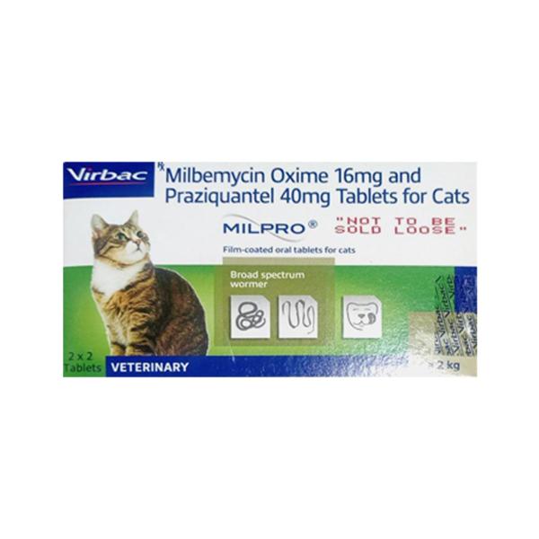 Netmeds | MILPRO (VET) (ABOVE 2 KG) DEWORMER FOR CAT Tablet 4's