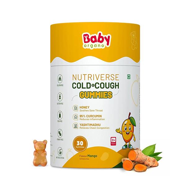 BabyOrgano Nutriverse Cold & Cough Gummies - Mango (2+ Years) 30'S