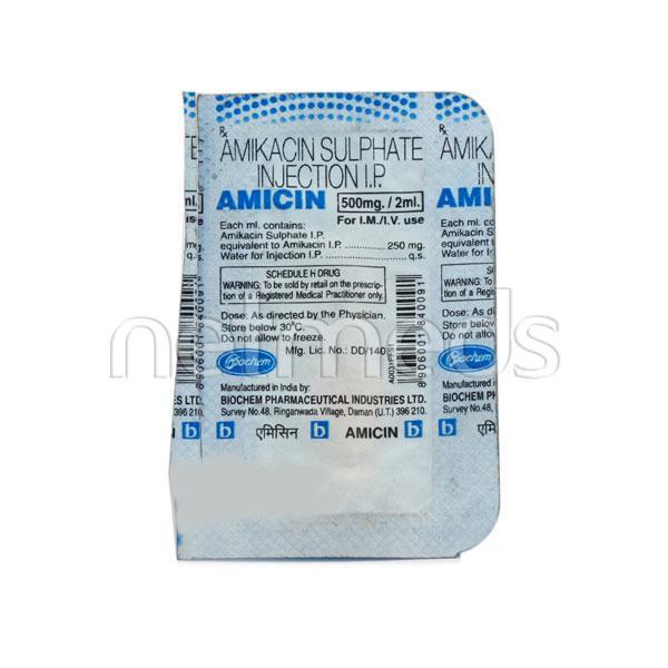 Netmeds | AMICIN 500mg Injection 2ml (se)